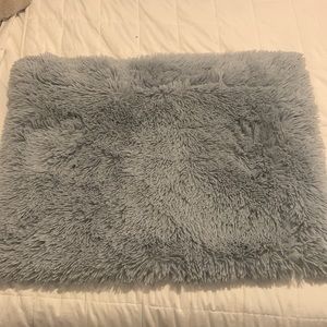 Homesense Fuzzy Blue Grey Throw